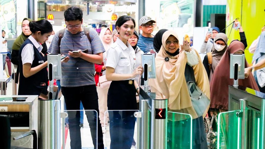 Fasilitas face recognition boarding gate di Stasiun Kereta Api. (Dok. KAI)