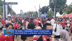 Video: Jelang Indonesia Vs Australia, GBK Dipadati Ribuan Suporter