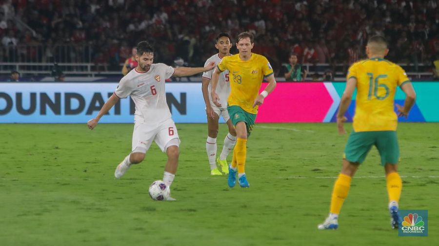 Laga Timnas Indonesia malwan Australia di Stadion Utama Gelora Bung Karno (SUGBK), Senayan, Jakata, Selasa (10/9/2024). (CNBC Indonesia/Faisal Rahman)