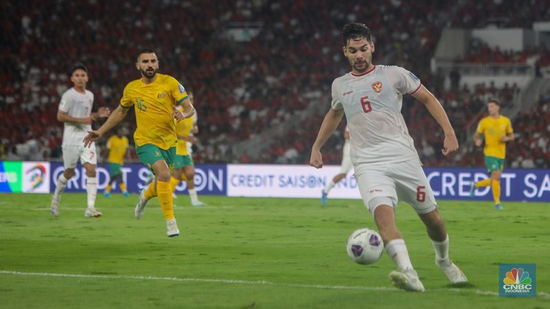 Laga Timnas Indonesia malwan Australia di Stadion Utama Gelora Bung Karno (SUGBK), Senayan, Jakata, Selasa (10/9/2024). (CNBC Indonesia/Faisal Rahman)