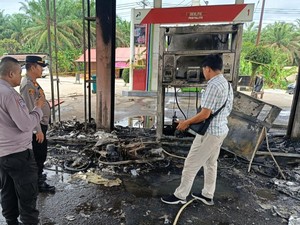 SPBU di Rohul Terbakar usai Pemotor Isi BBM Tanpa Matikan Mesin