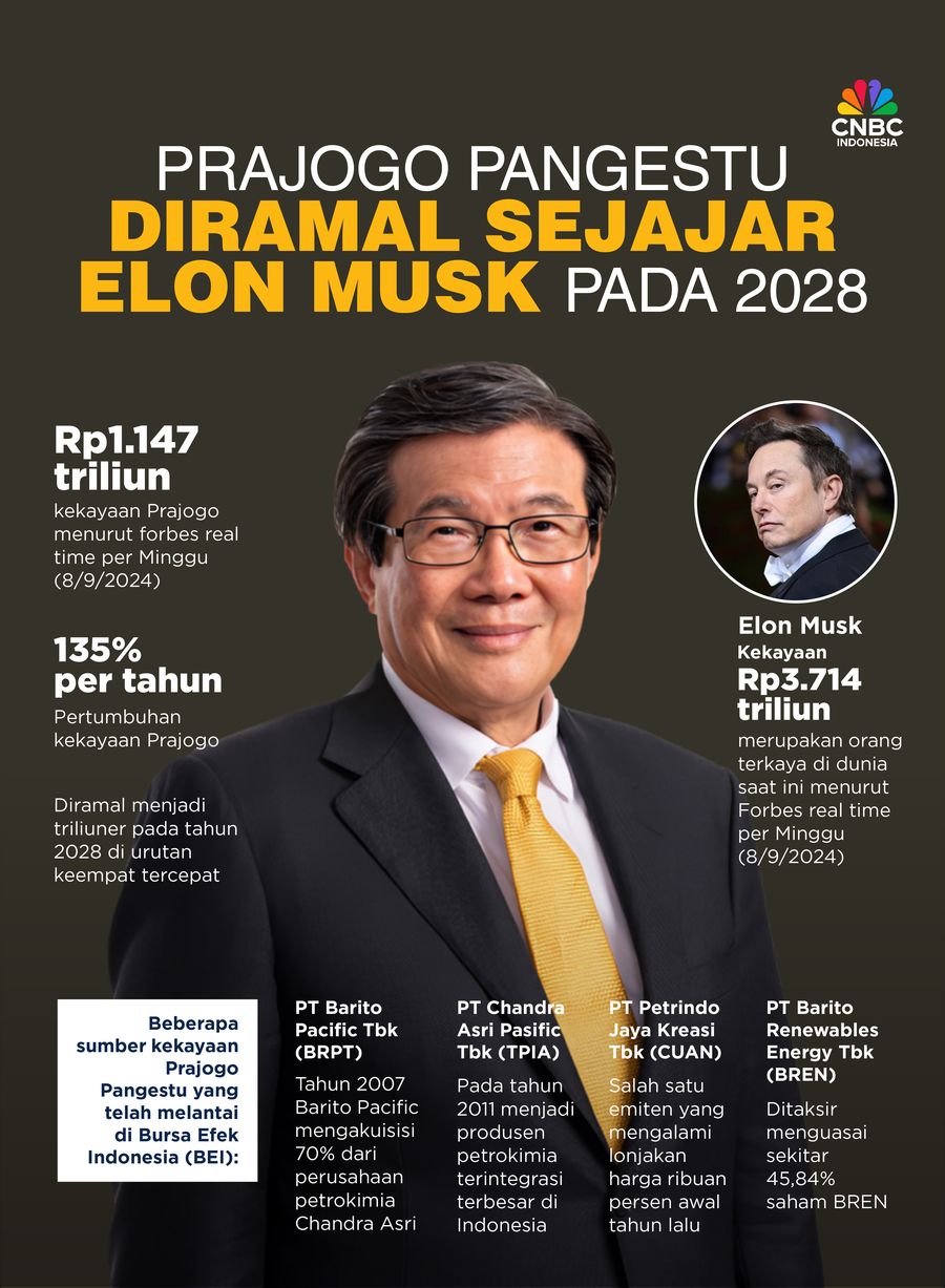 Prajogo Pangestu Diramal Sejajar Elon Musk pada 2028