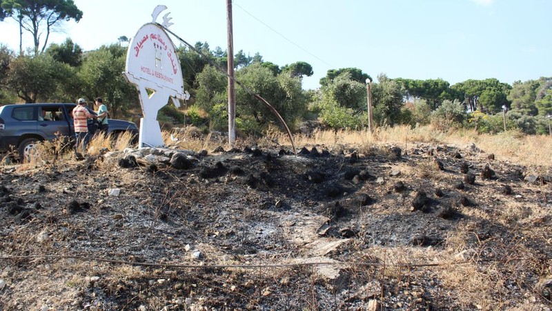 Suasana pasca serangan Israel di Masyaf, provinsi Hama, Suriah,Senin (9/9/2024). (REUTERS/Firas Makdesi)