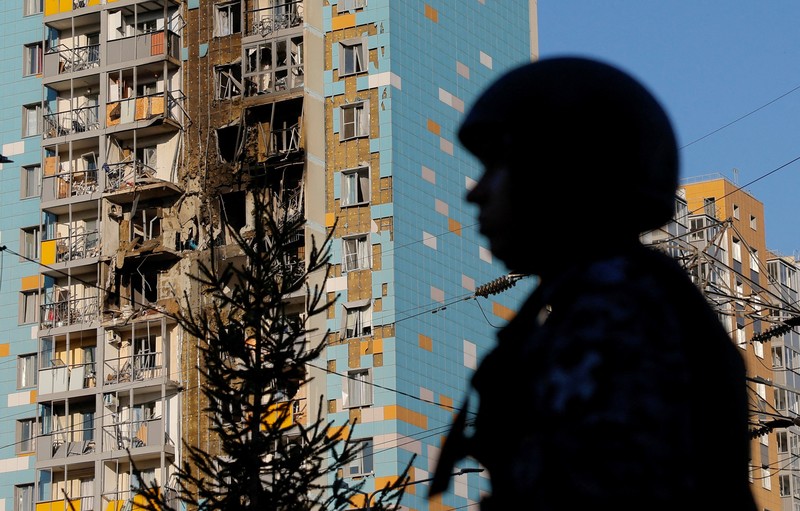 Serangan udara Ukraina menghantam bangunan tempat tinggal warga di Moskow, Rusia. (REUTERS) Serangan udara Ukraina menghantam bangunan tempat tinggal warga di Moskow, Rusia. (REUTERS)