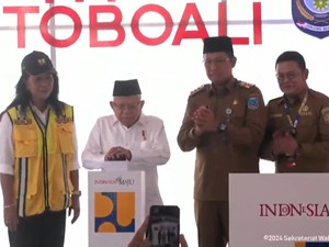 Maruf Amin Resmikan Pasar Modern Toboali di Bangka Selatan