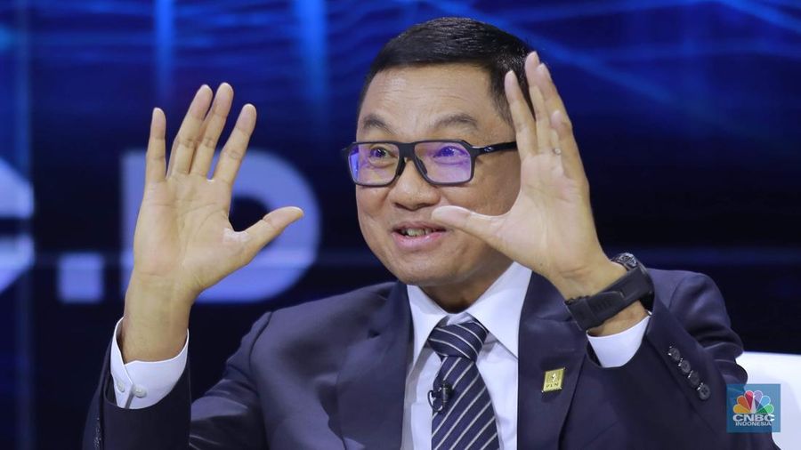 Direktur Utama PLN Darmawan Prasodjo diacara Data Center Industry Dialogue CNBC Indonesia dengan tema 