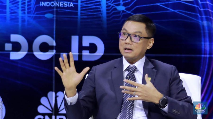 Direktur Utama PLN Darmawan Prasodjo diacara Data Center Industry Dialogue CNBC Indonesia dengan tema