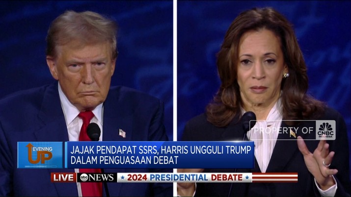 Hasil Poling, Harris Lebih Kuasai Materi Debat Dari Trump