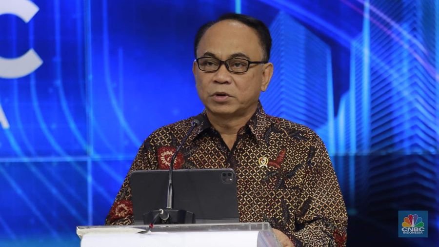 Menteri Kominfo, Budi Arie diacara Data Center Industry Dialogue CNBC Indonesia dengan tema