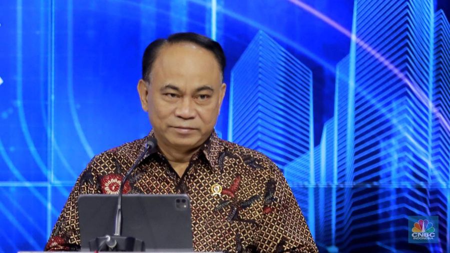 Menteri Kominfo, Budi Arie diacara Data Center Industry Dialogue CNBC Indonesia dengan tema 