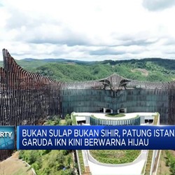 Video: Patung Istana Garuda di IKN Berubah Warna