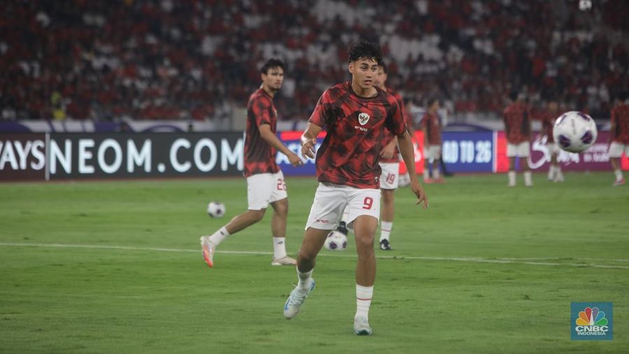 Pemain Timnas Indonesia, Rafael Struick. (CNBC Indonesia/Faisal Rahman)