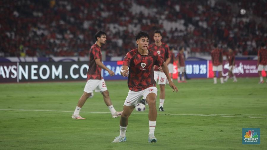 Pemain Timnas Indonesia, Rafael Struick. (CNBC Indonesia/Faisal Rahman)