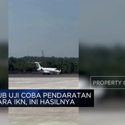 Video: Detik-Detik Pesawat Menhub Mendarat di IKN