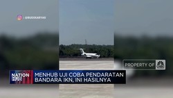 Video: Detik-Detik Pesawat Menhub Mendarat di IKN