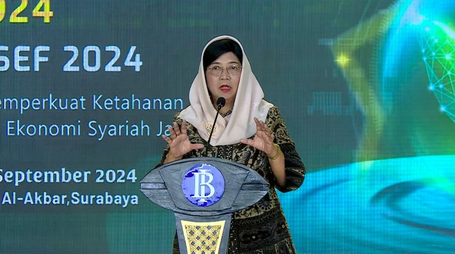 Deput Gubernur Senior Bank Indonesia, Destry Damayanti dalam Festival Ekonomi Syariah Jawa 2024. (Tangkapan Layar Youtube Bank Indonesia)
