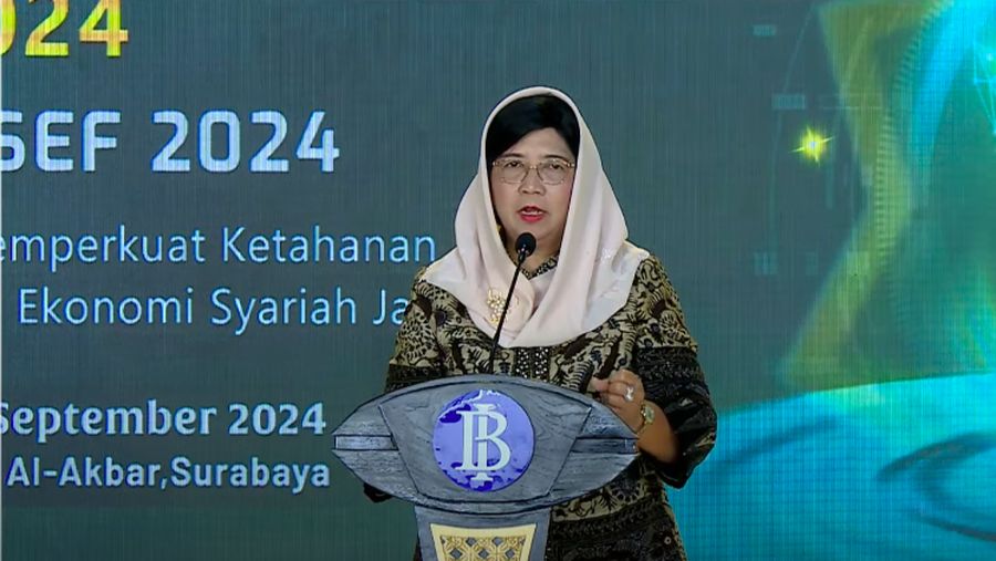 Deput Gubernur Senior Bank Indonesia, Destry Damayanti dalam Festival Ekonomi Syariah Jawa 2024. (Tangkapan Layar Youtube Bank Indonesia)