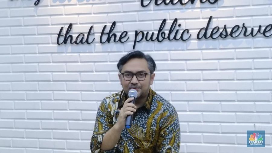 Dirjen IKP Kementerian Kominfo Prabu Revolusi. (CNBC Indonesia/Novina Putri Besari)