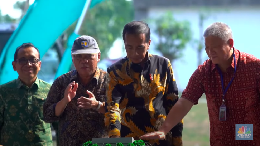 Presiden Joko Widodo saat peresmian Hotel Nusantara Swissotel dan Groundbreaking Nusantara Mall Duty Free, IKN. (YouTube/Sekretariat Presiden)