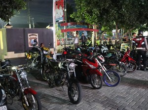 20 Motor Knalpot Brong Bikin Berisik di Kota Blitar Diamankan