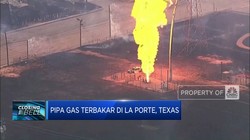 Video: Pipa Gas Alam di Texas Terbakar, Aliran Listrik Putus