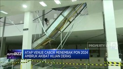 Video: Hujan Deras, Atap Venue Cabor Menembak PON 2024 Ambruk