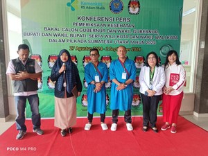 Usai Pendaftaran Diterima KPU Tapteng, Masinton-Mahmud Jalani Tes Kesehatan