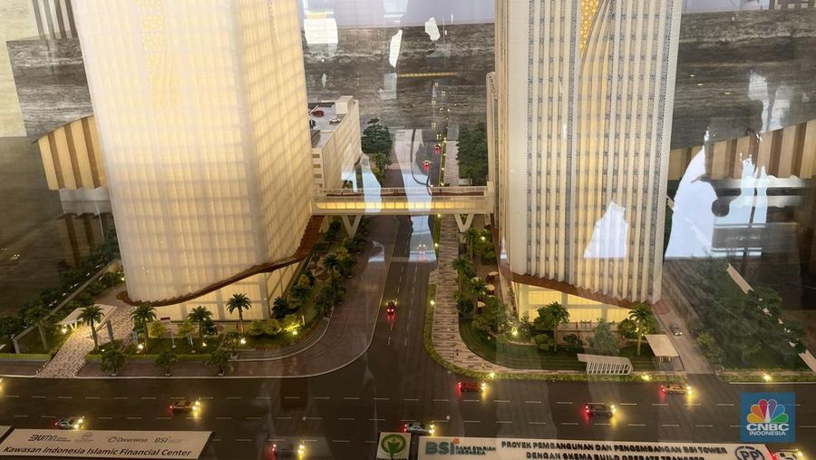Menara Danareksa telah selesai dibangun dan beroperasi sejak Oktober 2022, sementara Menara BSI ditargetkan selesai pada awal tahun 2025. (CNBC Indonesia/
Romys Binekasri)