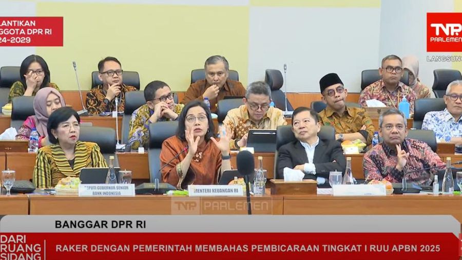 Raker Banggar DPR RI dan Pemerintah. (Tangkapan layar TV Parlemen)