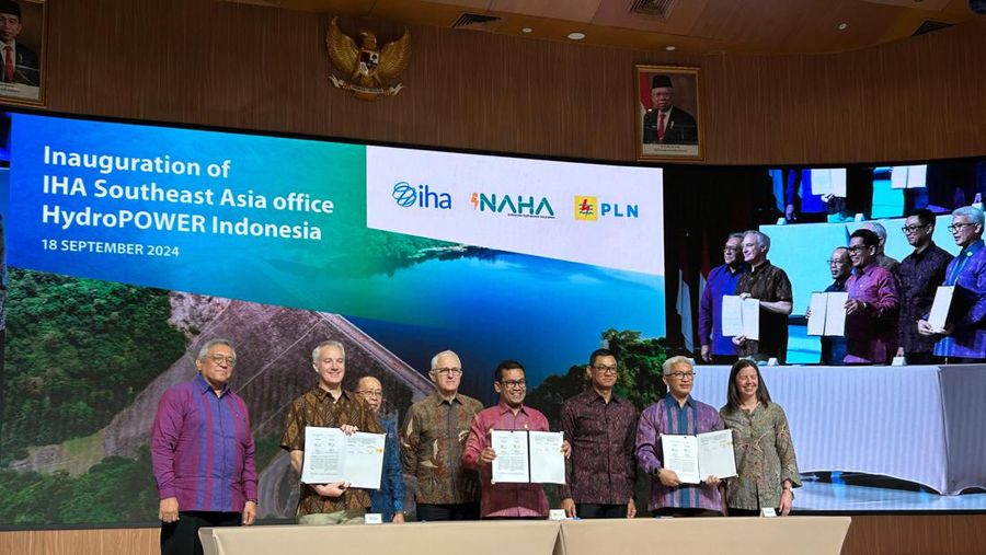 Peresmian Joint Office atau Kantor Bersama PLN, IHA, dan Inaha di Kantor Pusat PLN, Jakarta pada Rabu (18/9/2024).