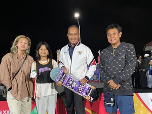 Perdana Tampil di PON XXI, Skater Cilik Marlene Sabet Medali Perak