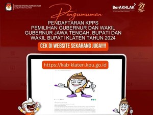 KPU Klaten Buka Rekrutmen 14.175 KPPS, Segini Honor-Syarat Pendaftarannya