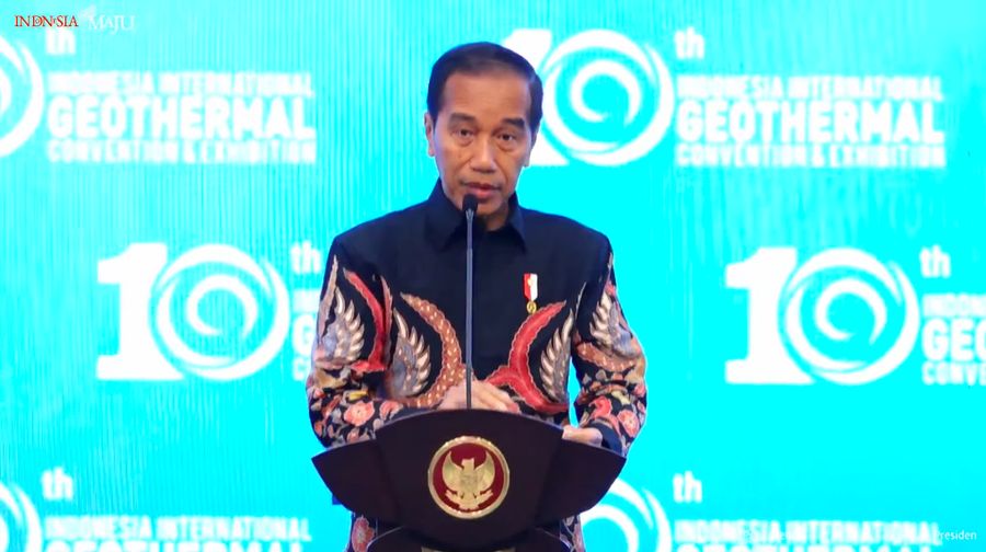 Presiden Jokowi memberikan sambutan dalam Pembukaan IIGCE, Jakarta, Rabu (18/9/2024). (Tangkapan Layar Youtube Sekretariat Presiden)