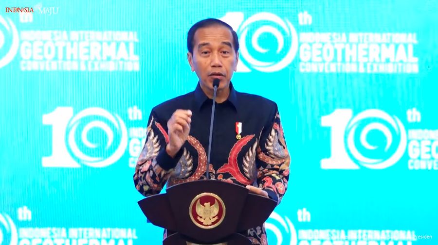 Presiden Jokowi memberikan sambutan dalam Pembukaan IIGCE, Jakarta, Rabu (18/9/2024). (Tangkapan Layar Youtube Sekretariat Presiden)