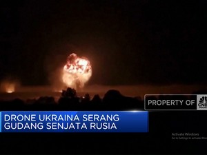  Drone Ukraina Serang Gudang Senjata Rusia