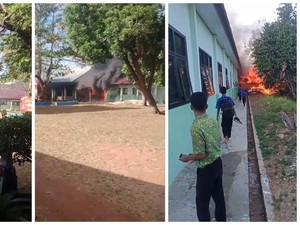 Gedung di SMP Negeri 6 Pesawaran Terbakar, Siswa Kocar-kacir