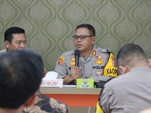 Kapolres Jamin Keamanan saat Pengundian Nomor Urut di Pilkada Rohul