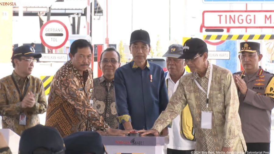 Peresmian Jalan Tol Ruas Solo-Yogyakarta-YIA Kulonprogo Seksi I Kartasura-Klaten, 19 Sep 2024. (Tangkapan layar Setpres RI)