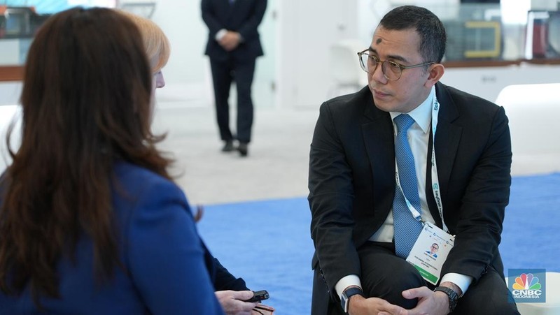 Suasana PT Pertamina International Shipping (PIS) dalam ajang Gastech 2024, pameran dan konferensi energi terbesar di dunia diadakan di Houston, Texas, Amerika Serikat. (CNBC Indonesia/Mohamad Triadiandono)