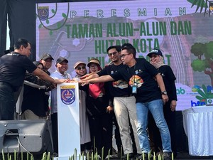 Walkot Idris Resmikan Alun-alun dan Hutan Kota Depok Senilai Rp 58 M