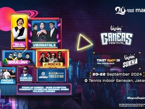 Yuk Beli Tiket Livin Gamers Festival Rp 0*, Ada J-Rocks & Vierratale