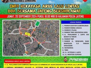 Ada Jateng Bersholawat di Mapolda Malam Nanti, Begini Rekayasa Lalinnya