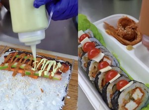 Kreasi Sushi Arab di India Pakai Saus Korea Ini Bikin Orang Bingung