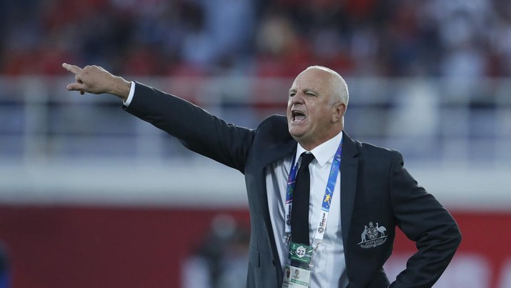 Profil Graham Arnold pelatih Australia. (AP Photo/Hassan Ammar, File)