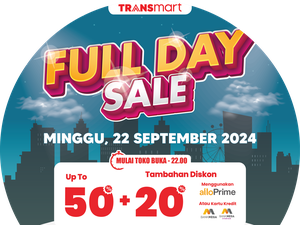 Serbu Transmart Full Day Sale Hari Ini! Pesta Diskon hingga 50% + 20%
