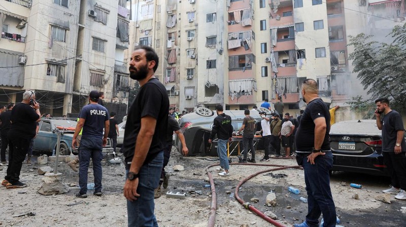 Sistem pertahanan rudal Iron Dome Israel mencegat rudal selama serangan dari Lebanon, di tengah permusuhan lintas batas antara Hizbullah dan Israel, Jumat (20/9/2024). (REUTERS/Jim Urquhart)