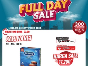 Obral Besar-besaran Teh Celup Sariwangi, Cuma di Transmart Full Day Sale Besok!