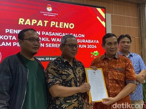 Sah! KPU Tetapkan Eri-Armuji Calon Tunggal Pilwali Surabaya 2024