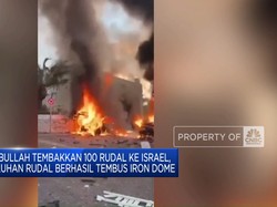Video: Hizbullah Tembak 100 Rudal Ke Israel, Berhasil Tembus Iron Dome