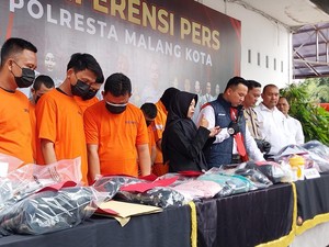 Komplotan Maling Modus Gembos Ban Mobil Nasabah di Kota Malang Diringkus